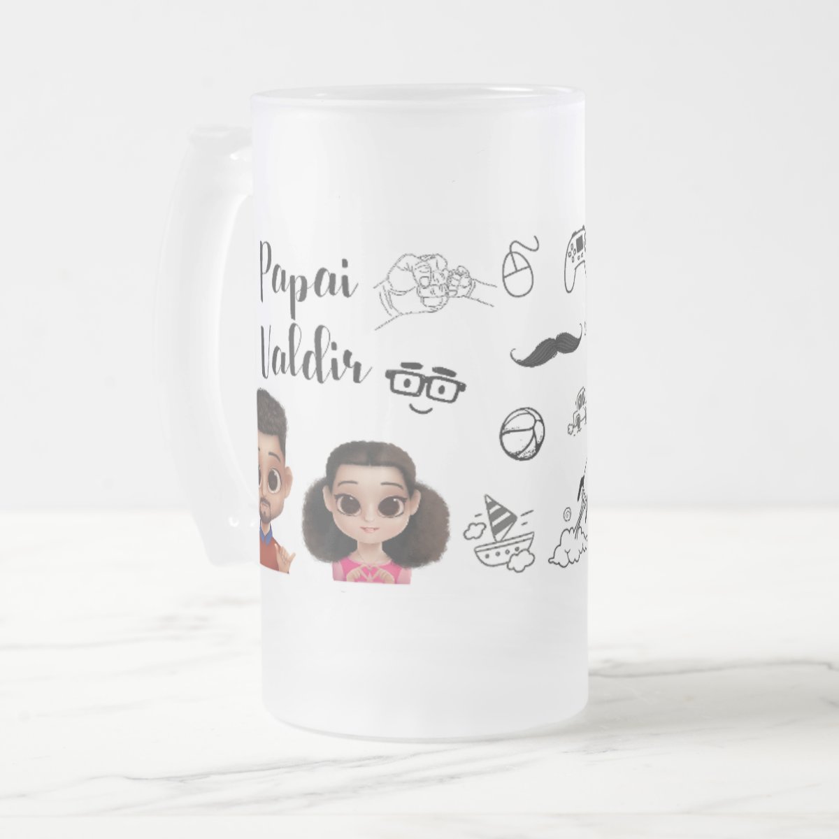 Caneca de Cerveja Chopp Pai Presente Criativo Papai Pais