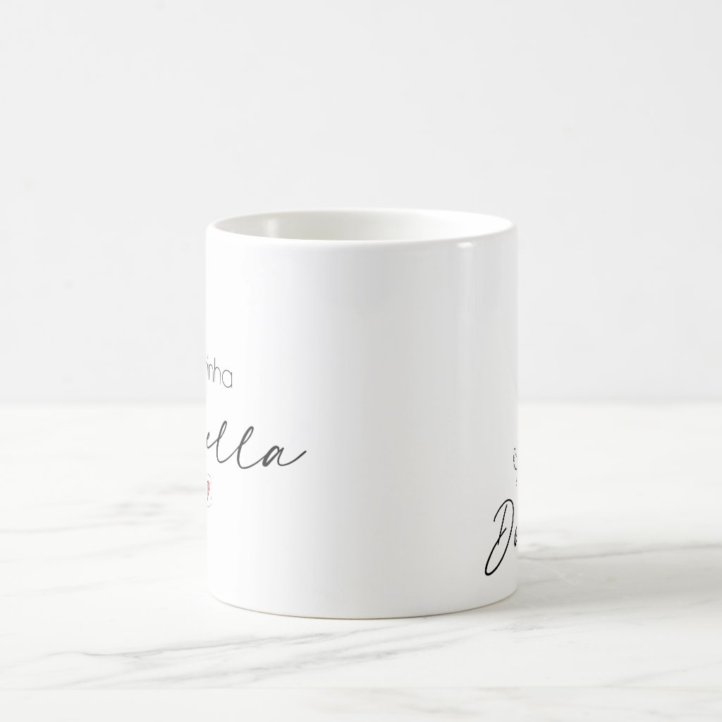 Caneca Minimalista Presente Madrinha Personalizado Com Nome