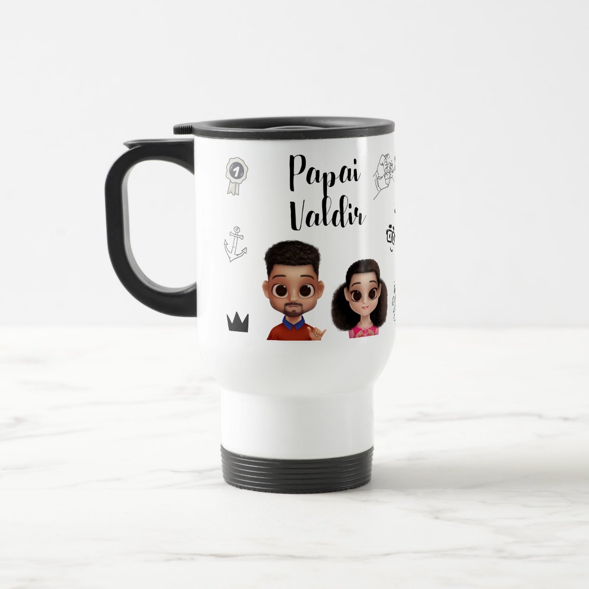 Copo Térmico Personalizada com Avatar Presente Criativo para Pai