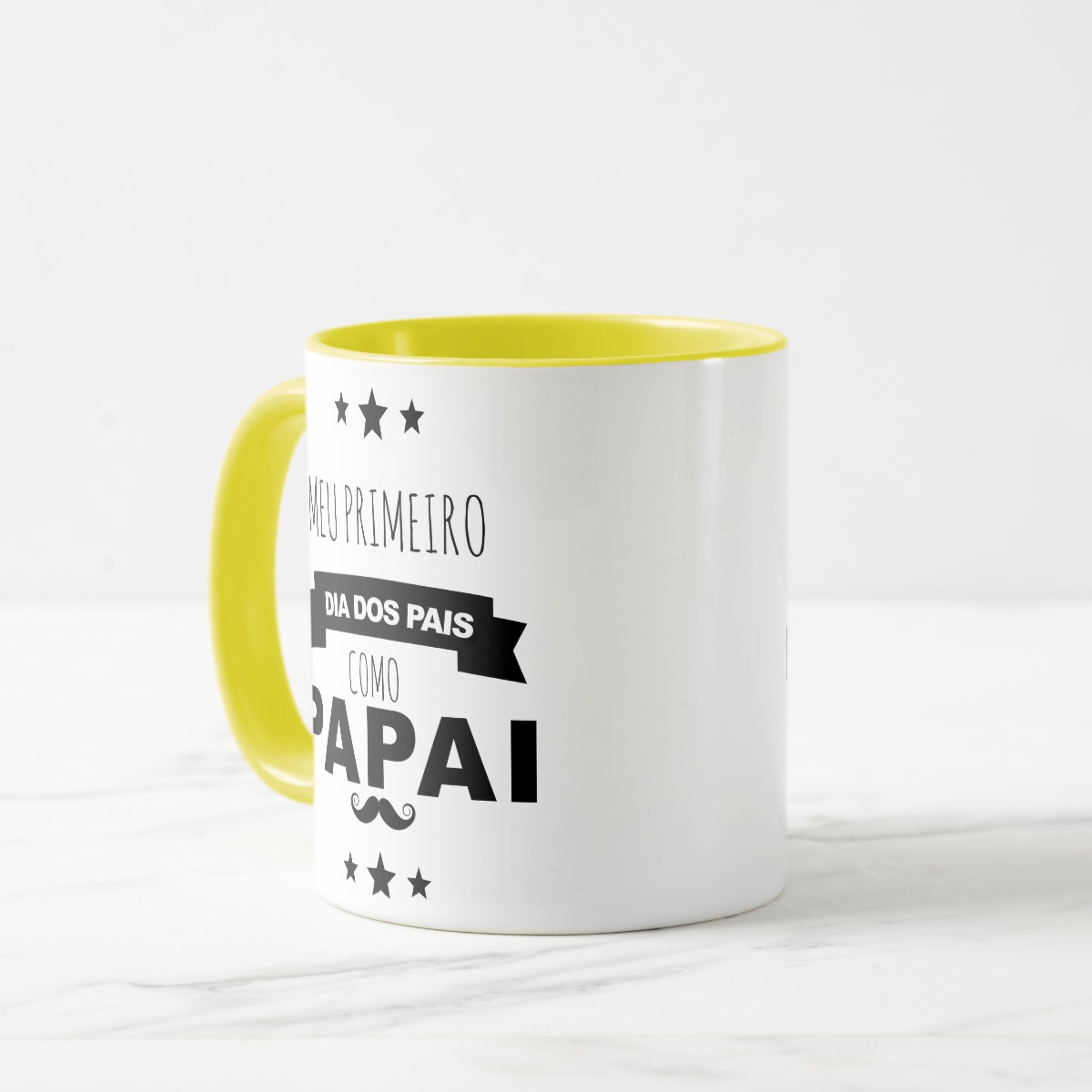 Caneca Personalizada de Meu Primeiro Dia dos Pais Como Papai