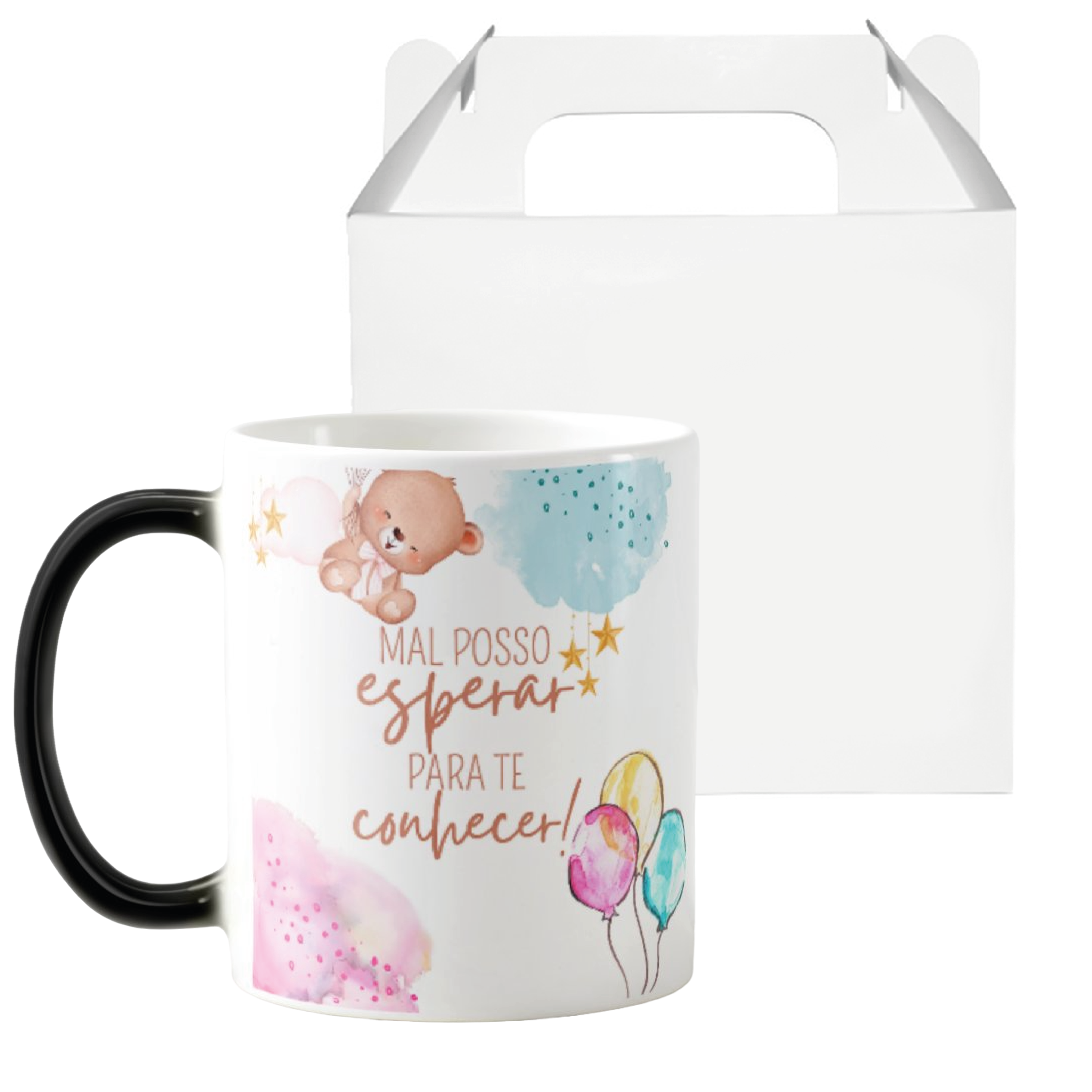Caneca Mágica Presente Revelação de Gravidez Criativa