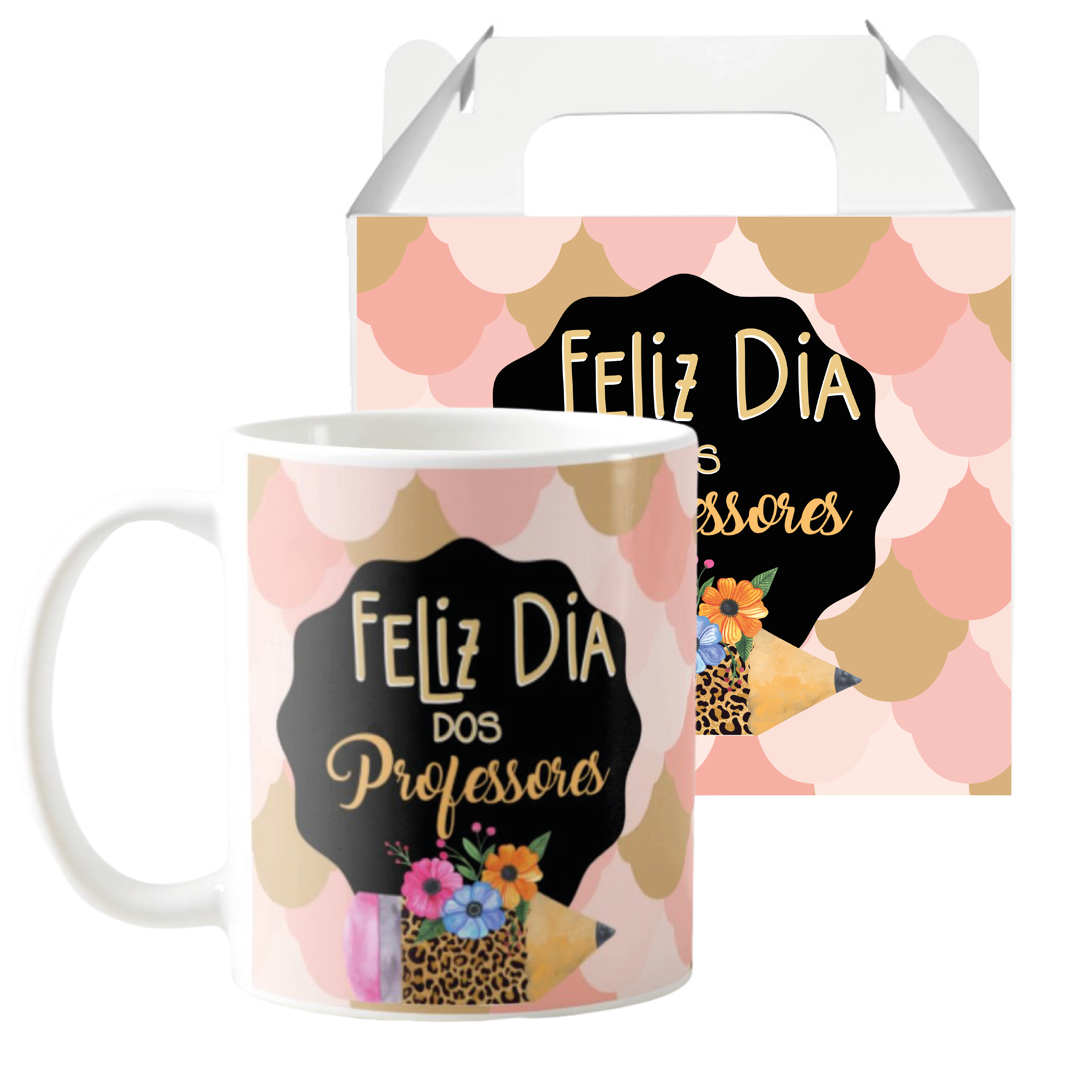 Caneca Personalizada Com Frase Feliz Dia Dos Professores - Dia dos Professores (Professor(a))