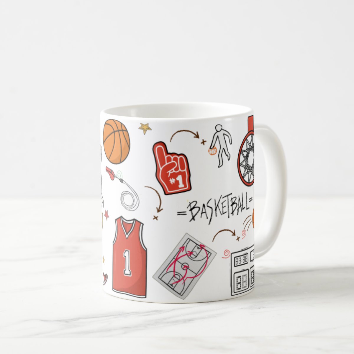 Caneca Presente para o Professor de Educação Física Basquete