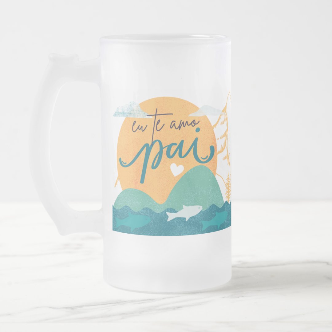 Copo de Cerveja Chopp Presente Dia dos Pais Eu Te Amo Pai