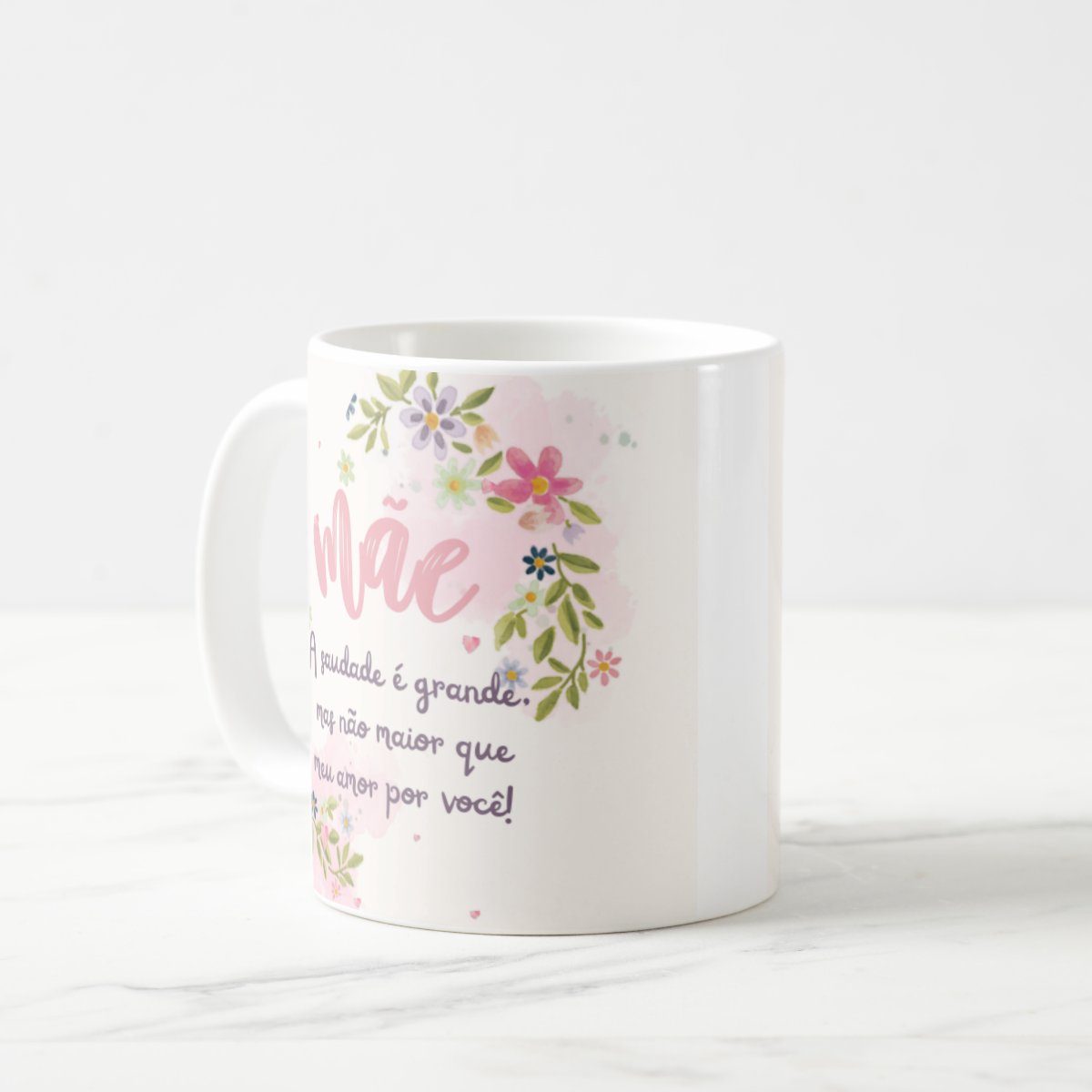 Caneca Mãe a Saudade É Grande Presente para o Dia das Mães