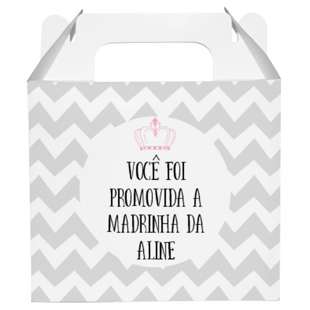 Caneca e Caixinha Presente Promovida a Madrinha com Nomes