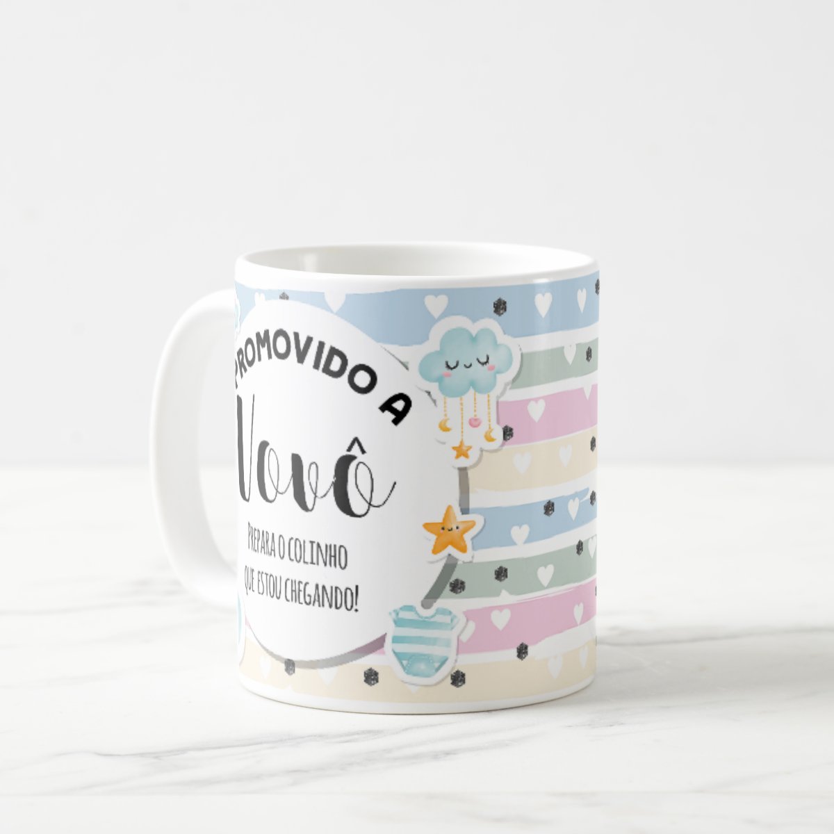 Caneca Presente Gravidez para Avô Vovô Familia Cresceu