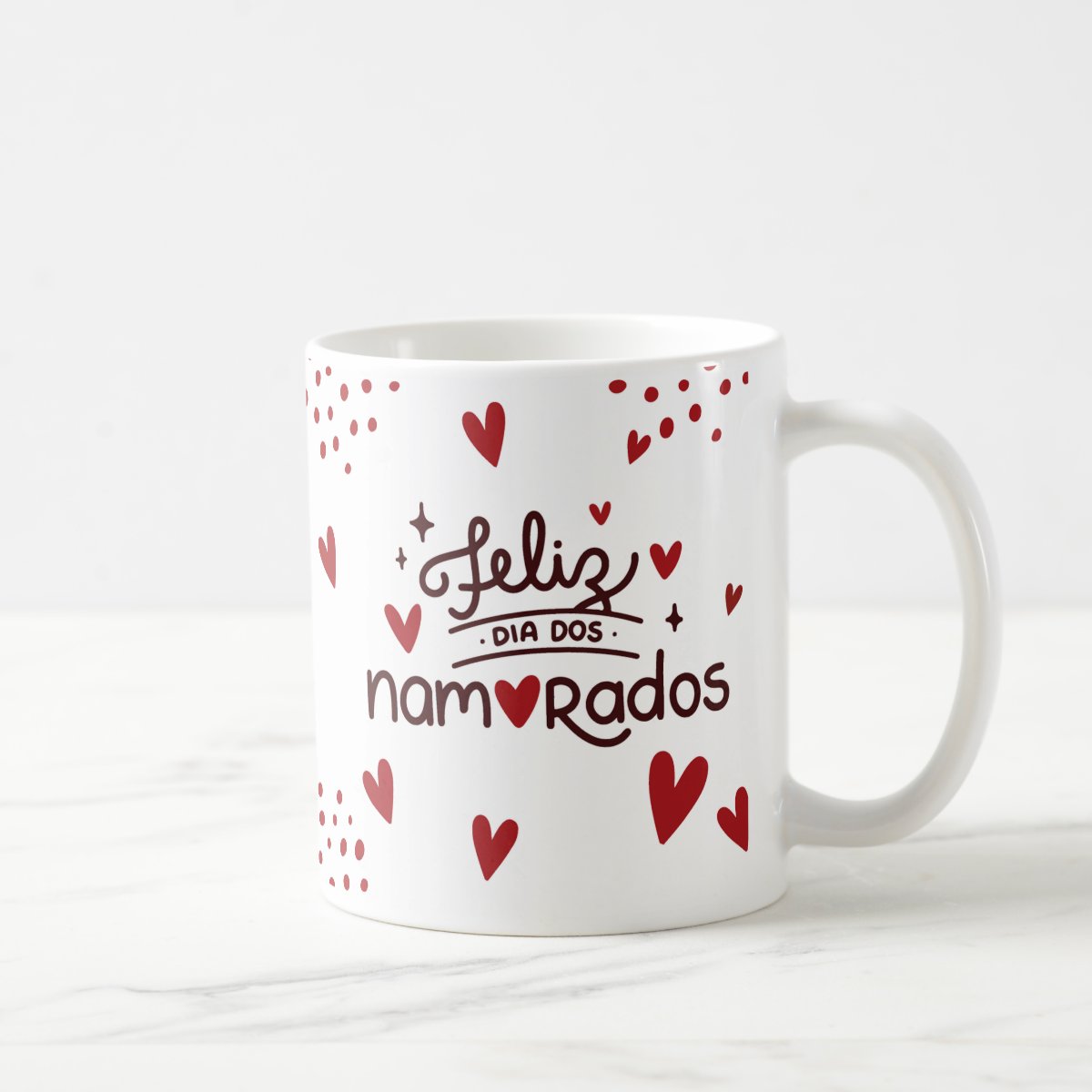 Caneca Personalizada com Corações Casal Dia dos Namorados - Outros (Casal)