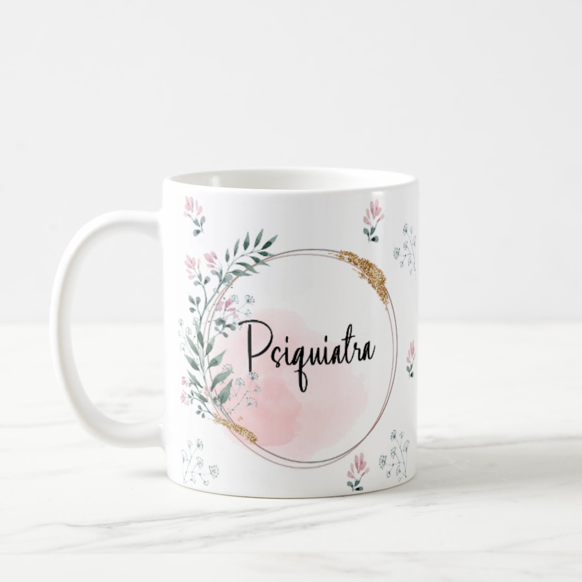 Caneca Feminina Delicada Presente Profissão Psiquiatra - Profissões (Médico(a))