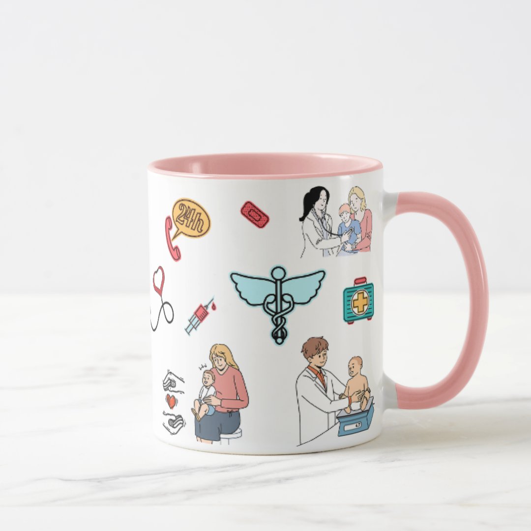 Caneca Presente Personalizado com Nome Pediatra Pediatria