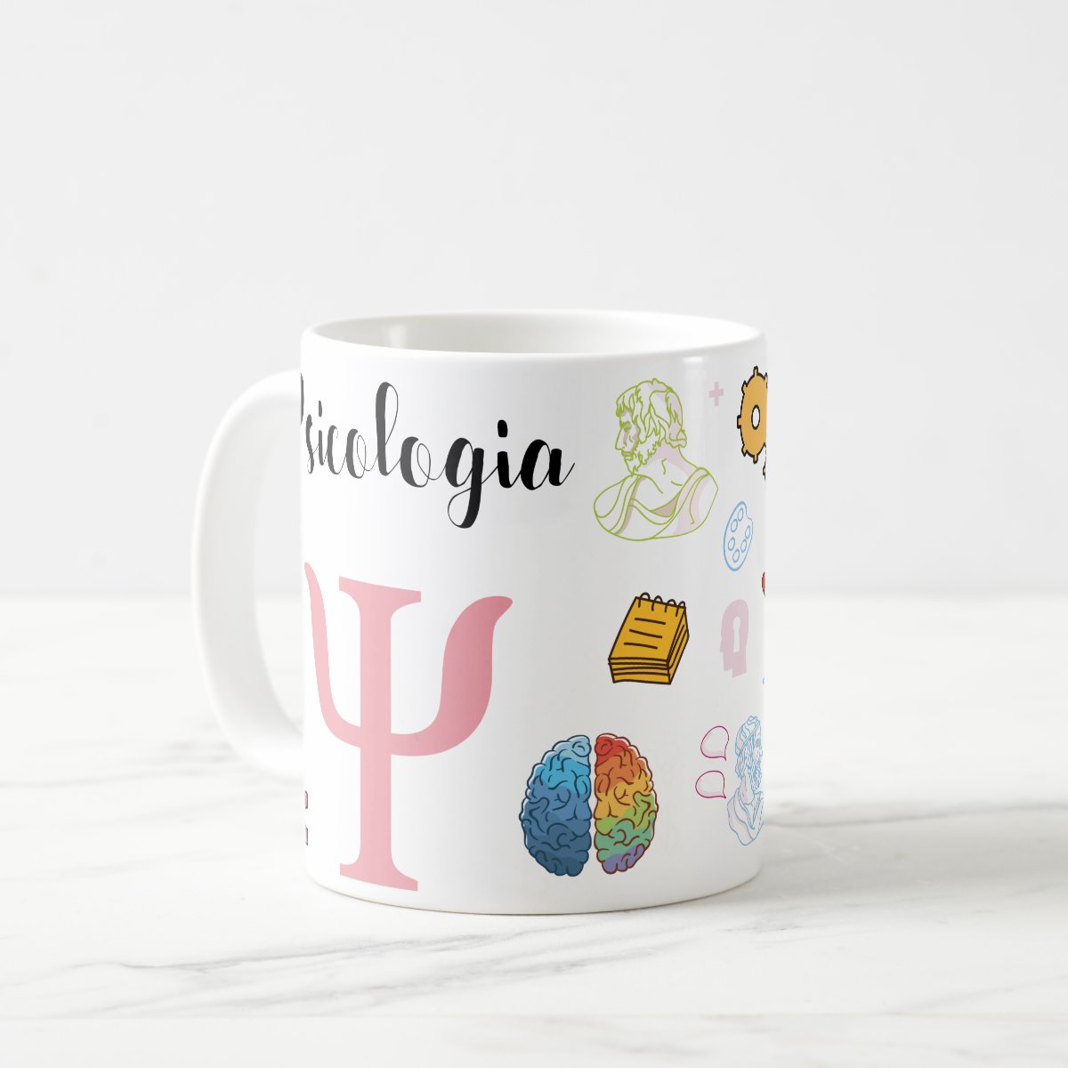 Caneca Psicologia Presente Pronta Entrega Xicara Psicóloga