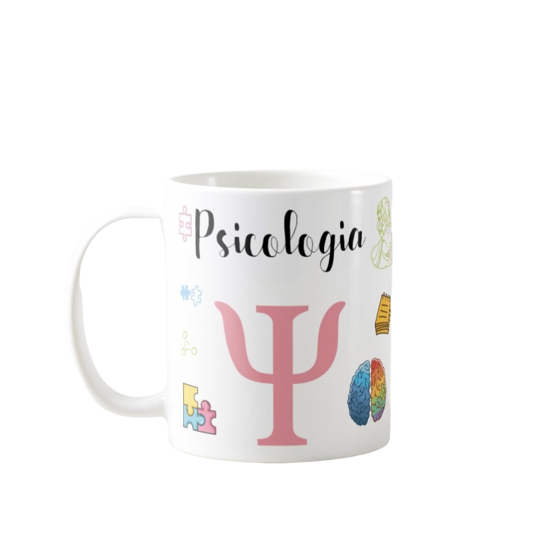 Caneca Psicologia Presente Pronta Entrega Xicara Psicóloga - Profissões (Psicólogo(a))