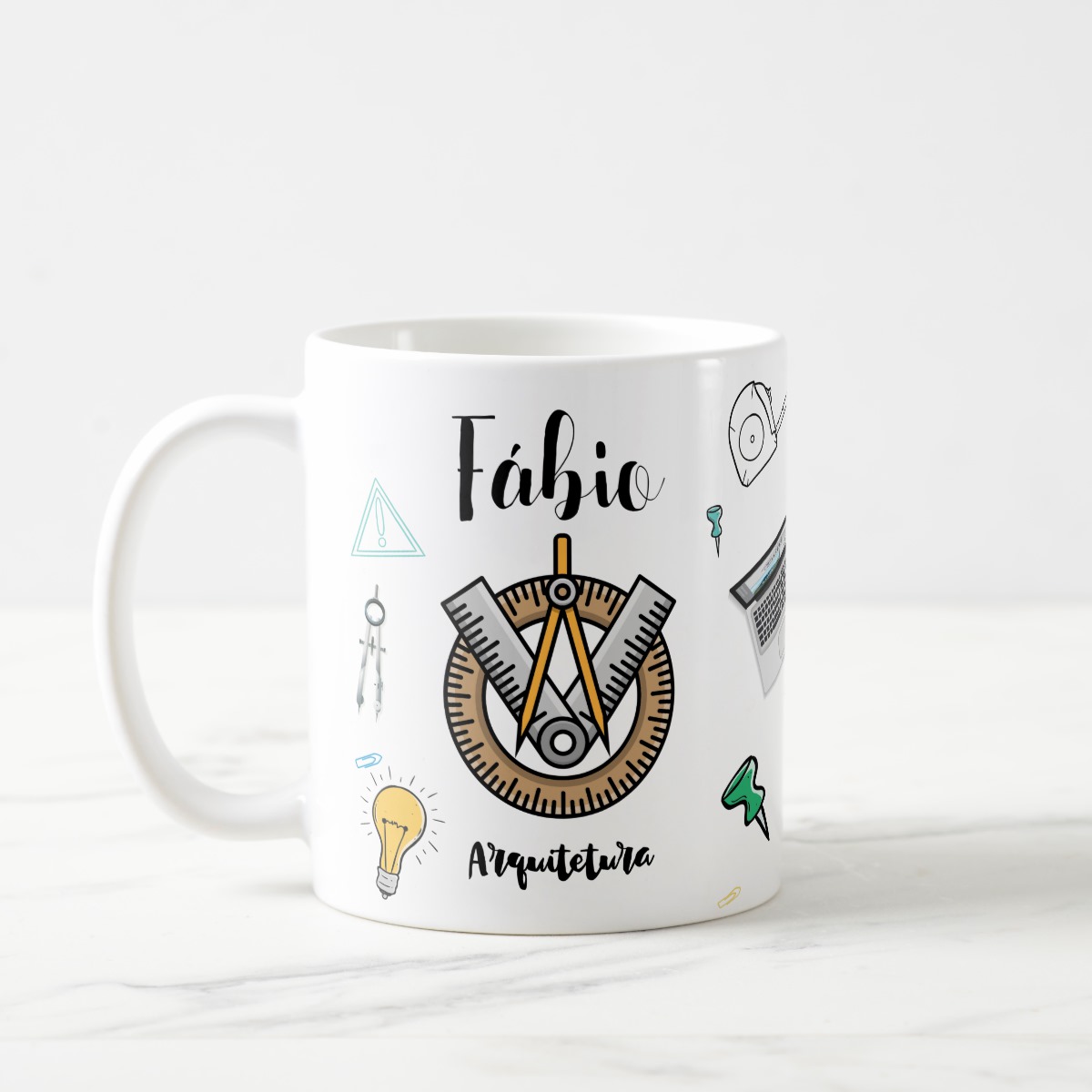 Caneca Personalizada Arquitetura Presente Arquitetos Xicara com Nome - Profissões (Arquitetura)