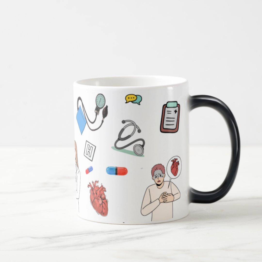 Caneca Mágica Presente Criativo Cardiologia Cardiologista