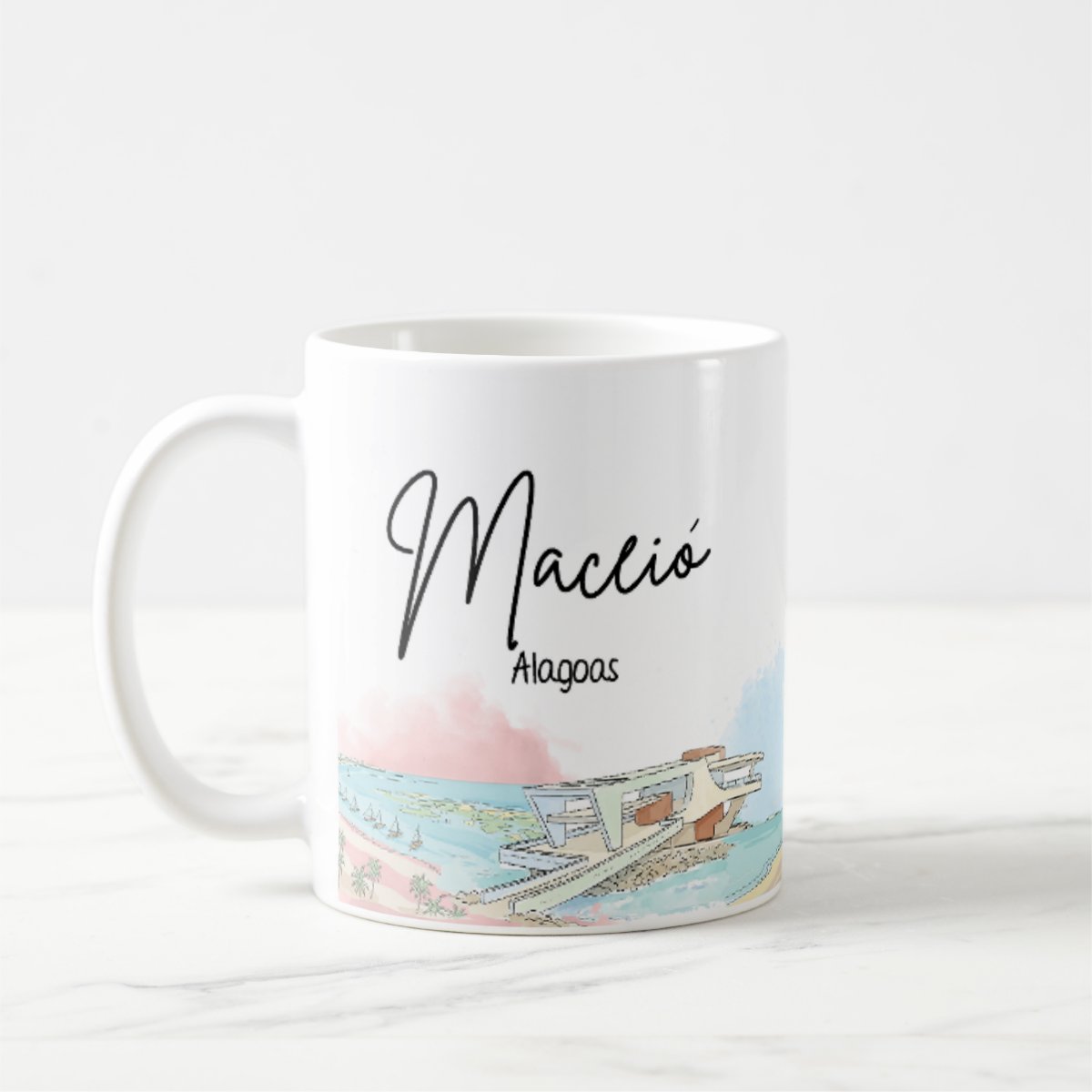 Caneca Personalizada Alagoas Lembramça Cidade Maceió