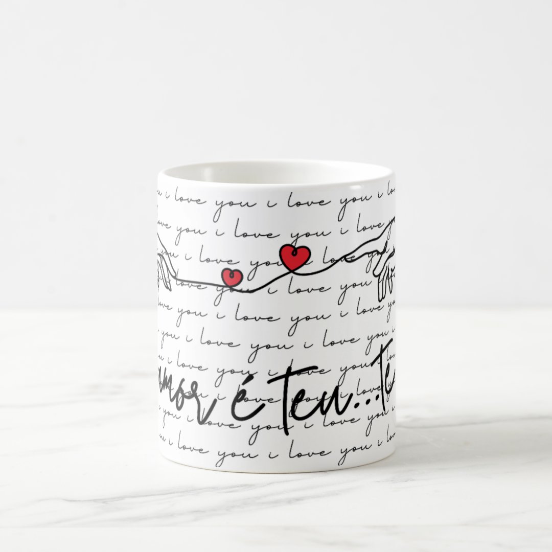 Caneca Mágica Presente Criativo Romântico Casal Namorados