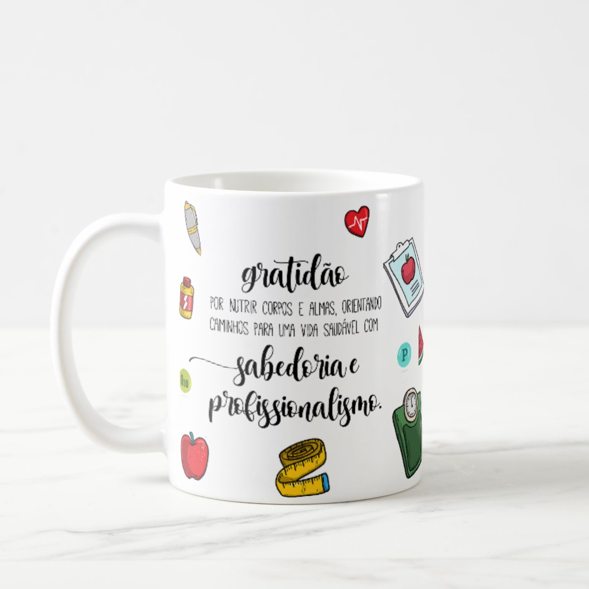 Caneca Profissão Nutricionista Presente Criativo Saudável - Profissões (Nutricionista)
