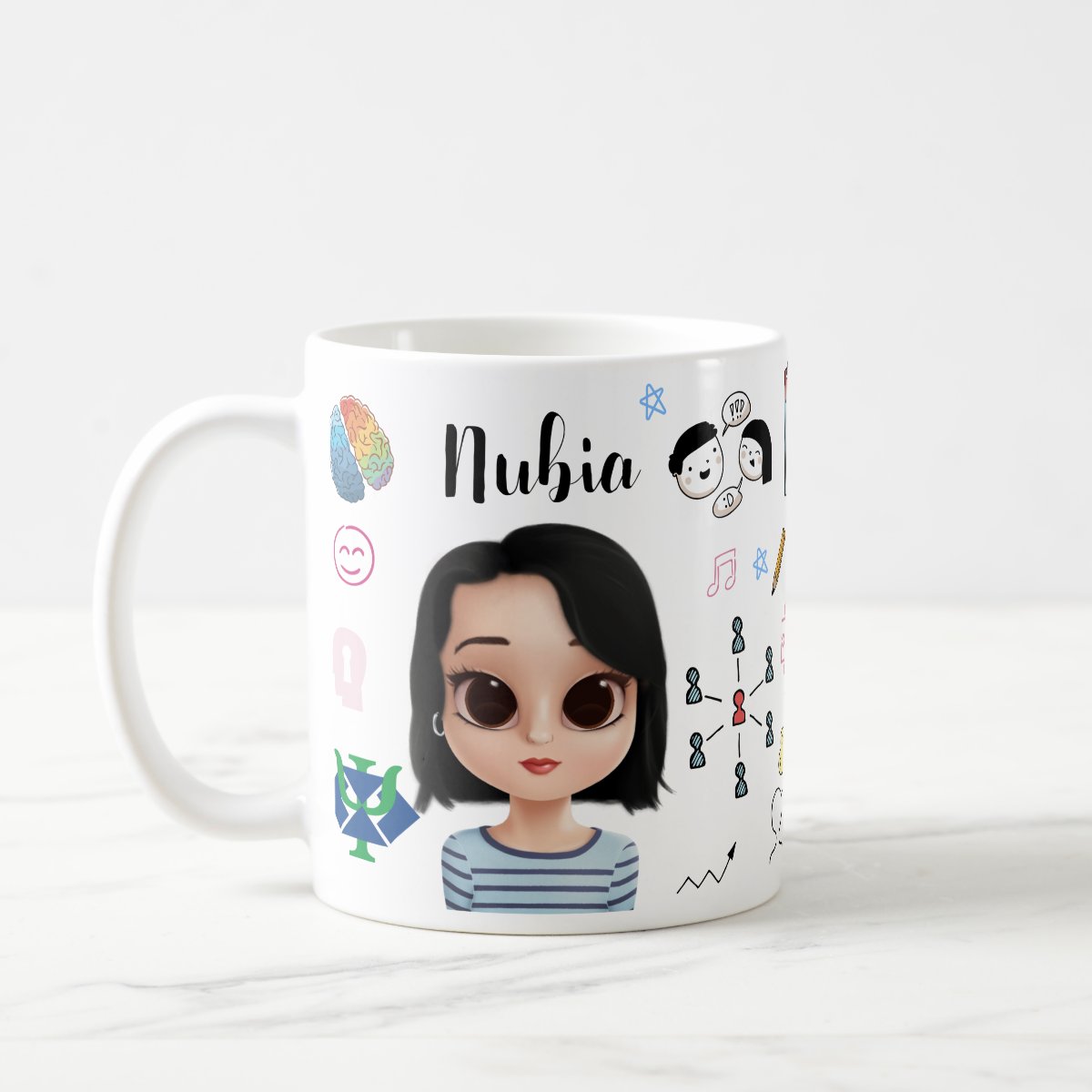 Caneca Personalizada Recursos Humanos com Avatar Branca - Profissões (Administrador(a))