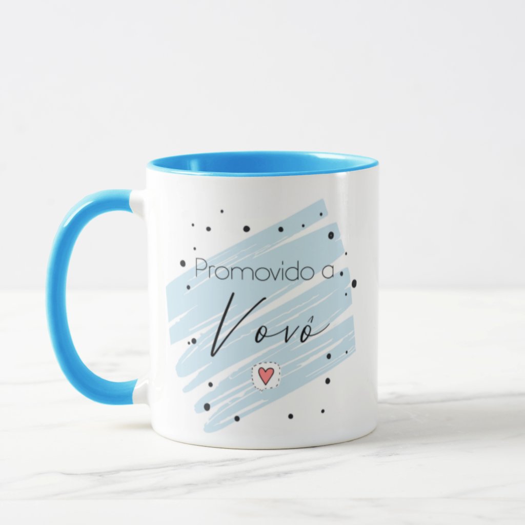 Caneca Para Revelar Gravidez Promovido A Vovô - Anúncio de Gravidez (Avós)