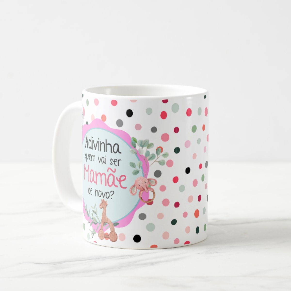 Caneca Presente Revelação Adivinha Quem Vai Ser Mamãe
