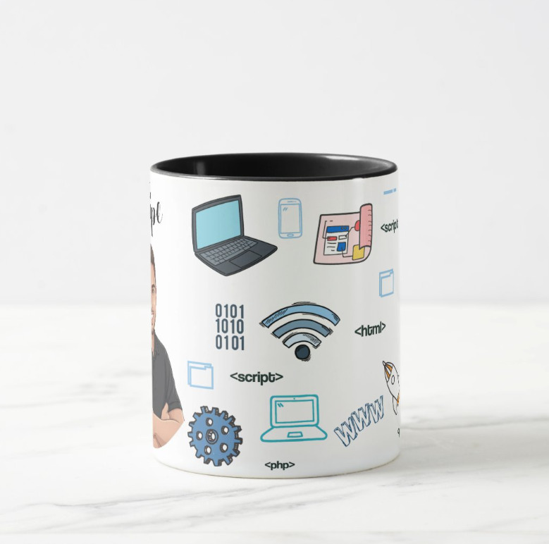 Caneca com Caricatura Presente Profissional de Tecnologia Ti