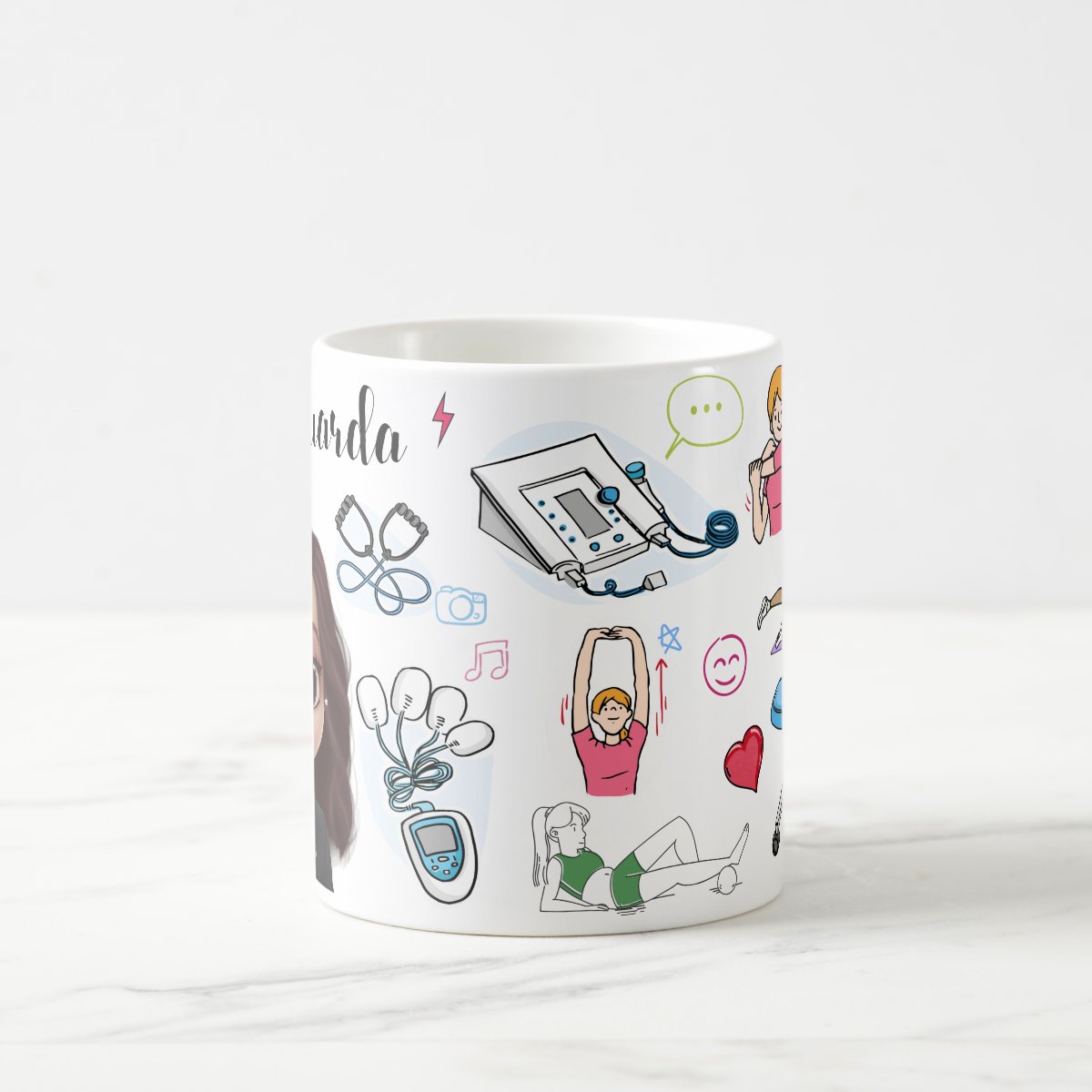 Caneca Profissão Fisioterapia Presente Legal Fisioterapeuta