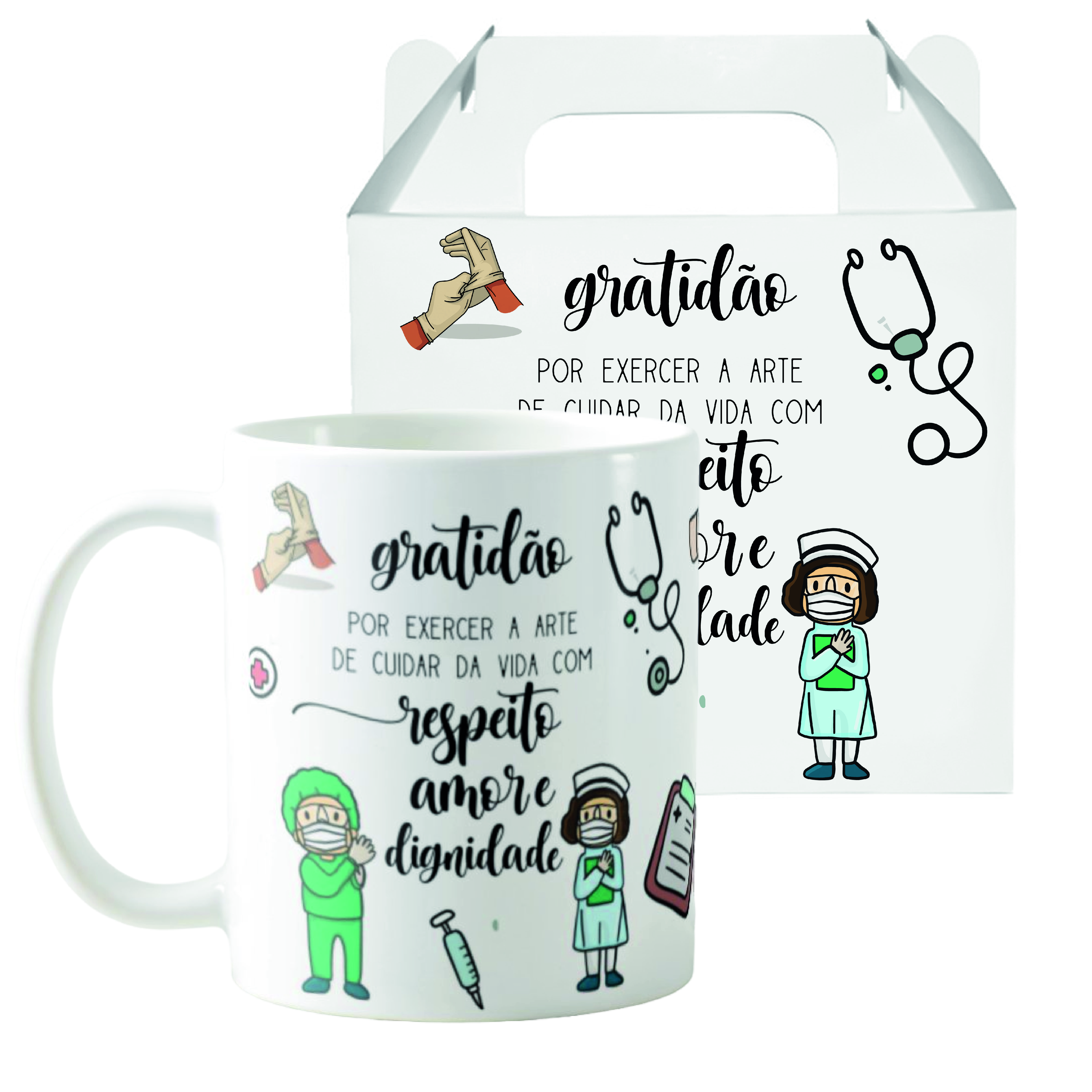 Caneca Personalizada Profissão Enfermagem Para Enfermeiros