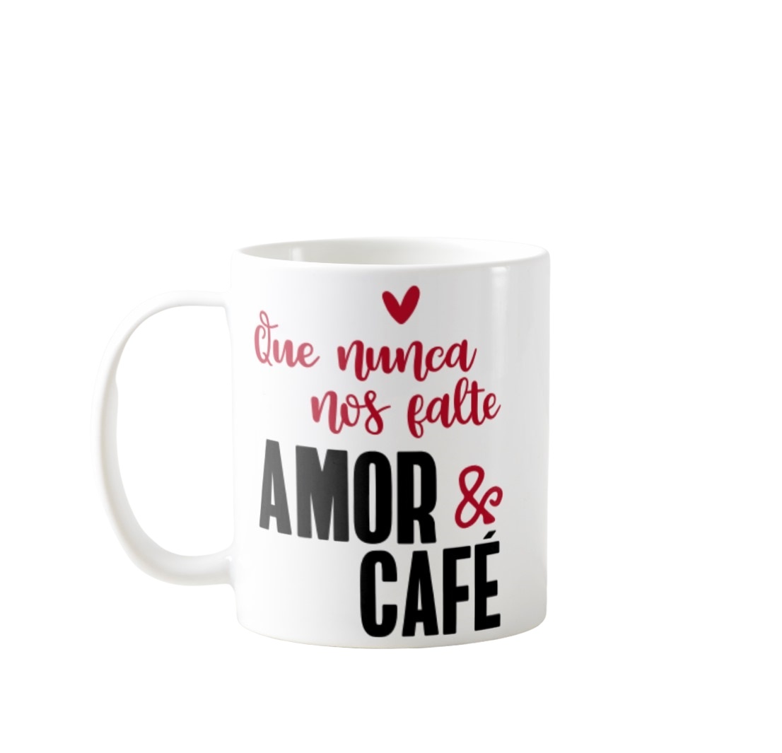 Caneca Personalizada Casal de Presente Não Falte Amor e Café - Outros (Casal)