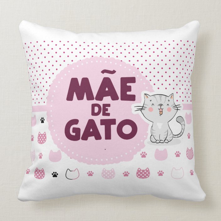 Almofada Personalizada Presente Mãe de Gato - Pet (Mãe)
