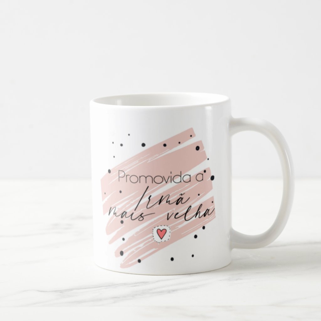 Caneca Irmã Mais Velha Presente Anúncio Gravidez Revelação para Irmã Mais Velha