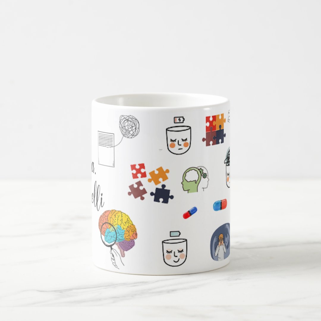 Caneca Presente Divertido para Médico Psiquiatra com Nome