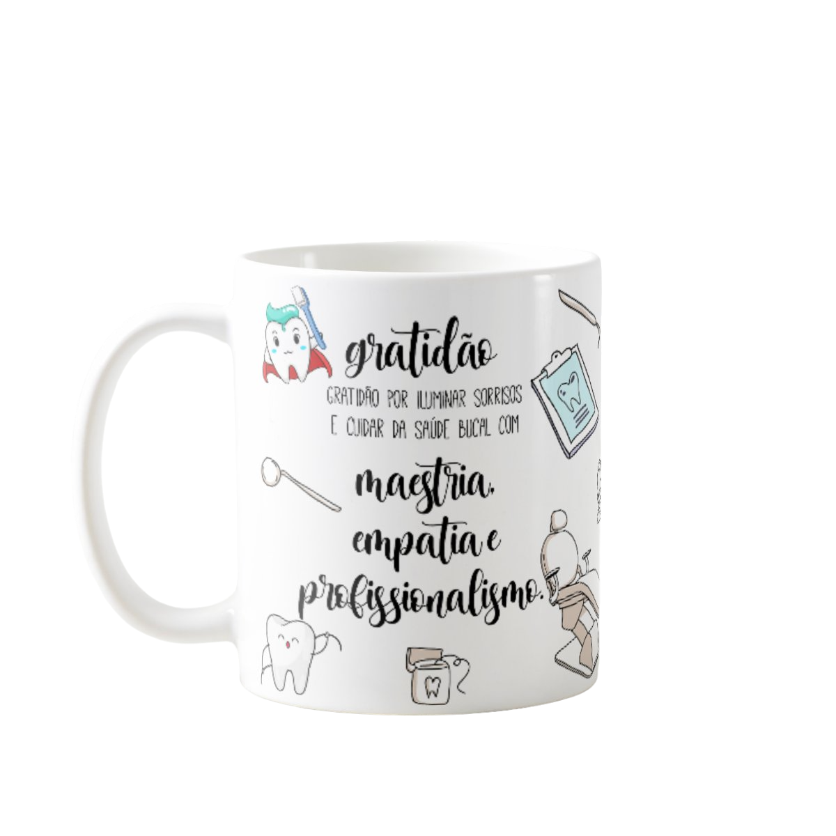 Kit 6 Canecas Odontologia Personalizadas – Presente para Dentista, Clínica ou Estudante - Profissões (Odontologia)