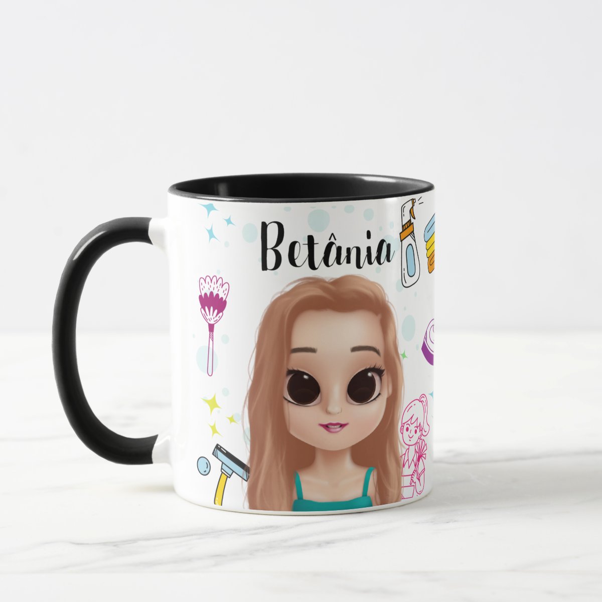 Caneca Presente Criativo Faxineiros Limpeza Faxineira - Profissões (Limpeza)