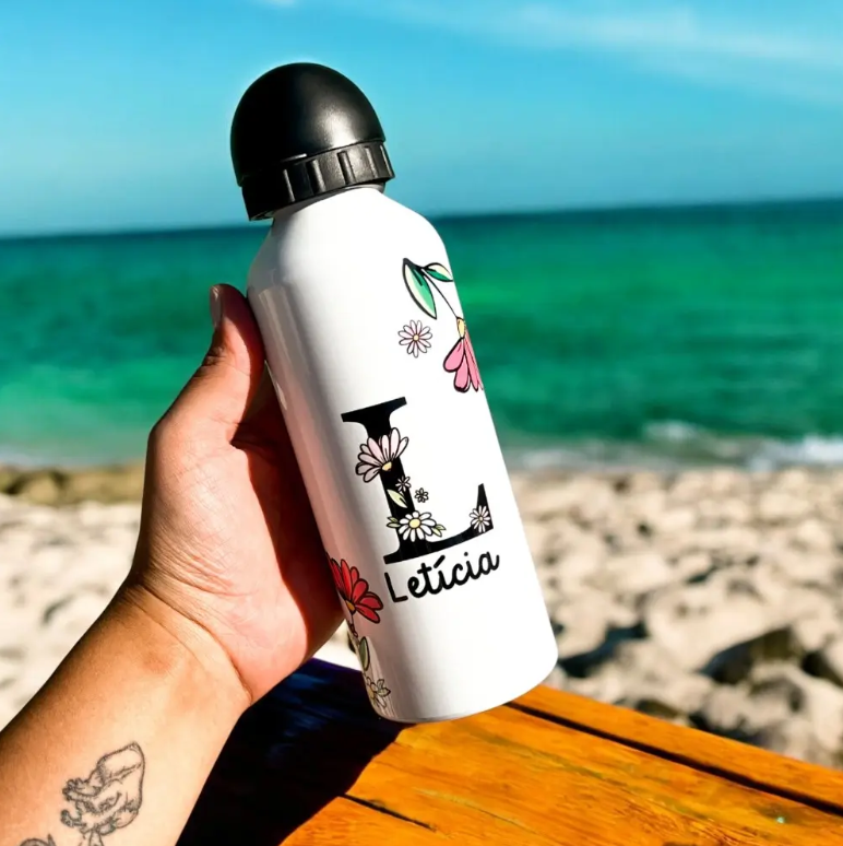Kit Squeeze Aluminio 500ml + Necessaire Presente Personalizado