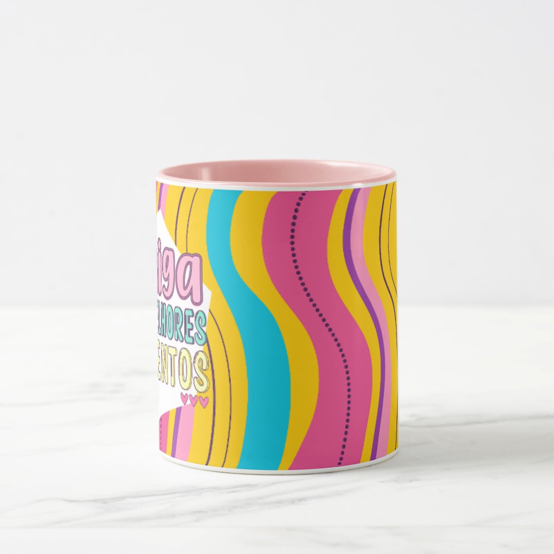 Caneca Presente Divertido para a Amiga dos Melhores Momentos