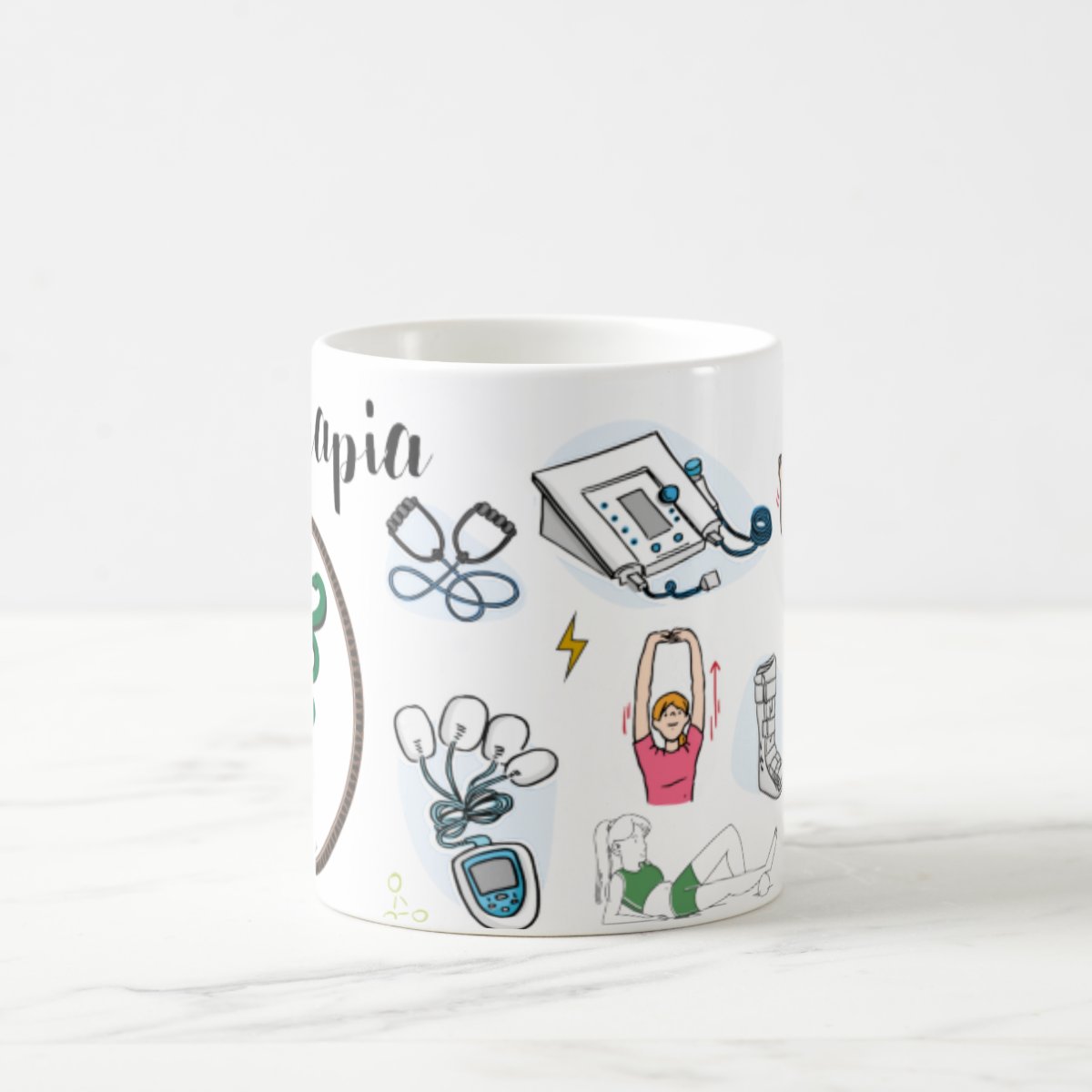 Conjunto Garrafa Térmica e Caneca Personalizada Fisioterapia