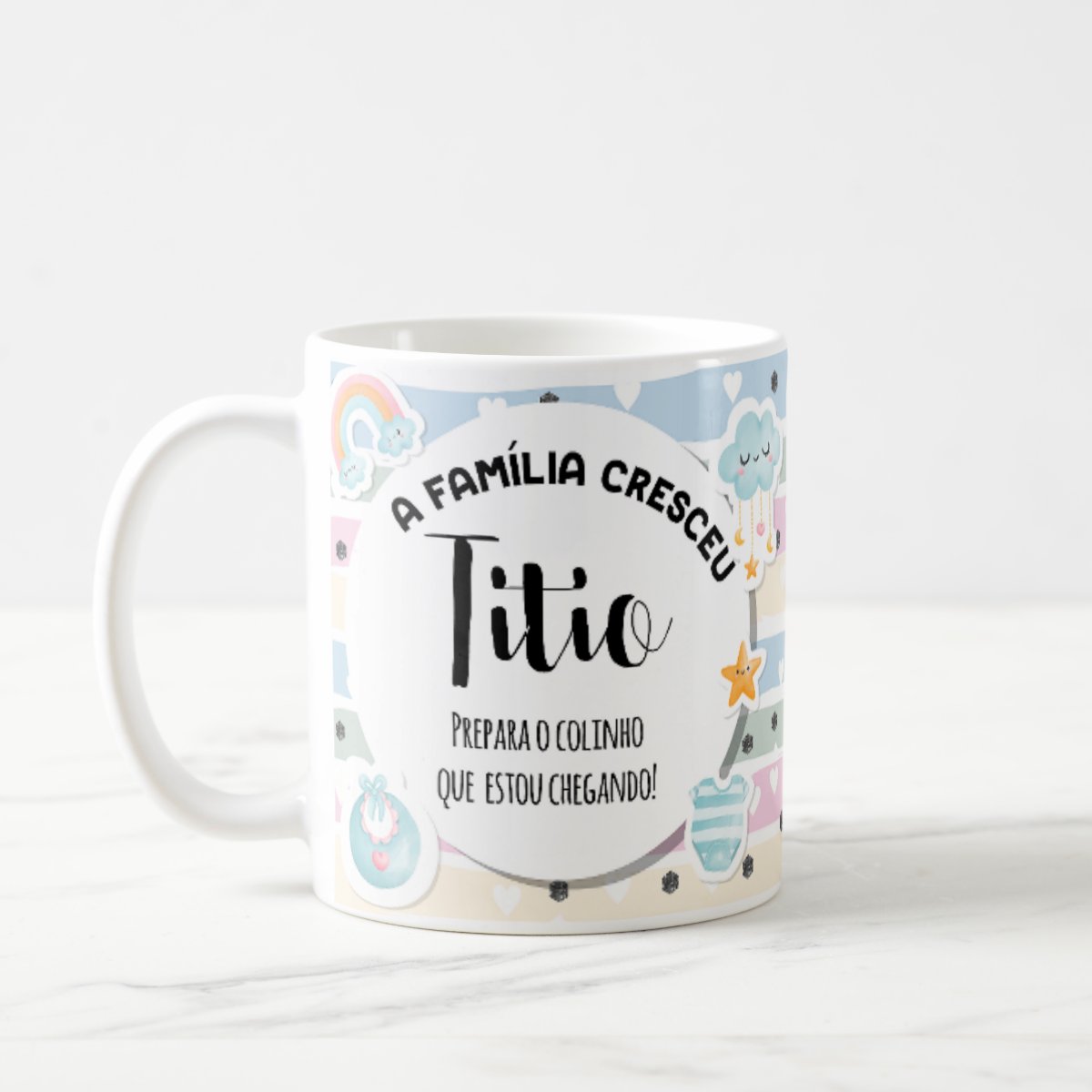 Caneca Personalizada Presente Anúncio Gravidez Gestação Tio - Anúncio de Gravidez (Tio)