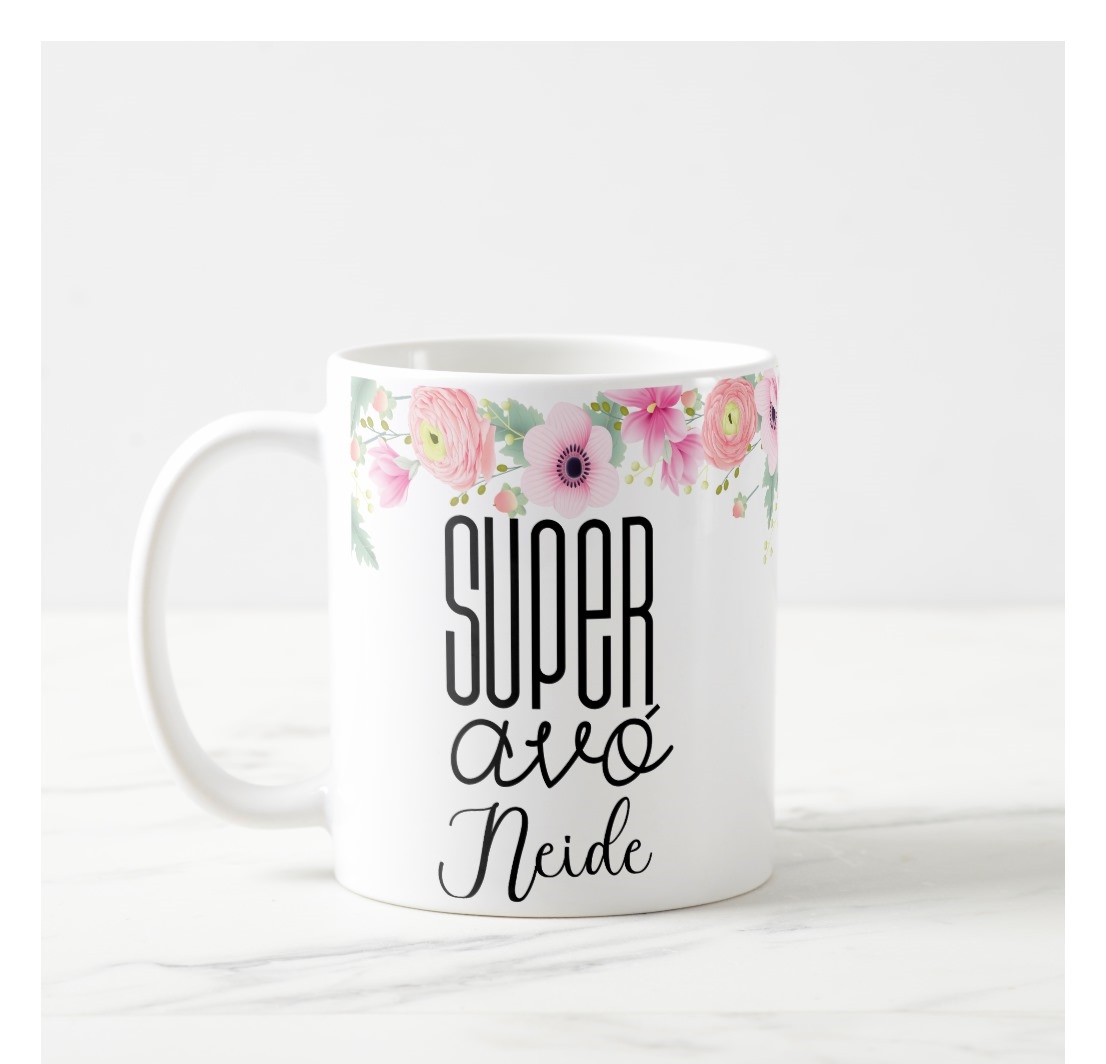 Caneca Presente Criativo p/ Super Avó com Fotos Dia das Mães