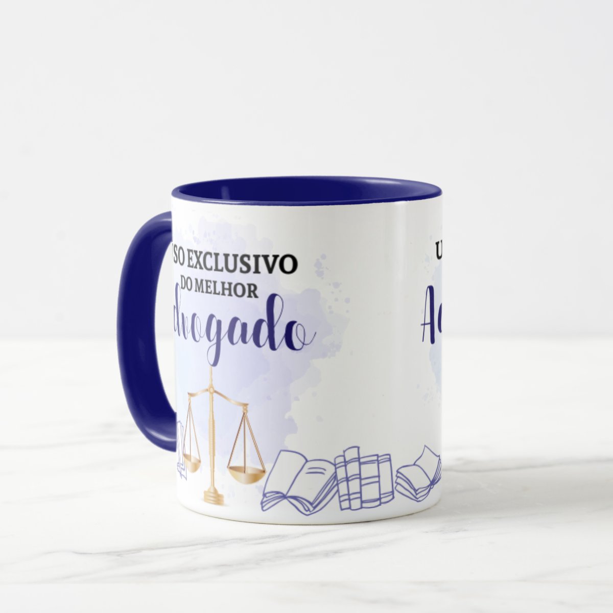 Caneca Direito Presente Profissão Melhor Advogado Especial
