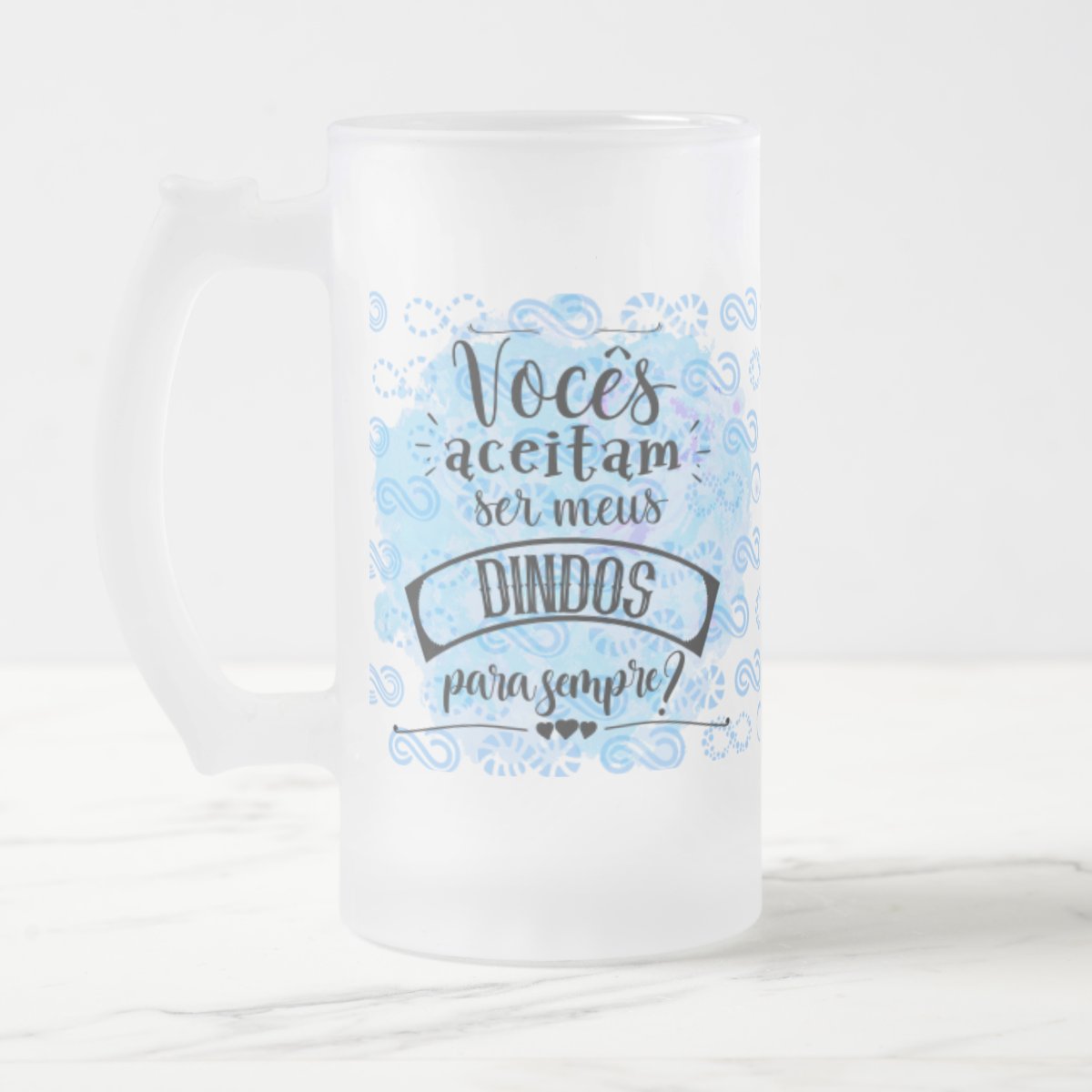 Copo Cerveja Chopp Padrinhos Dindos Convite Batizado Crisma