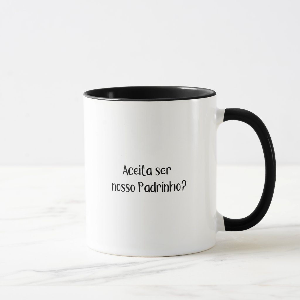Caneca Diz Que Sim Convite Padrinho De Casamento