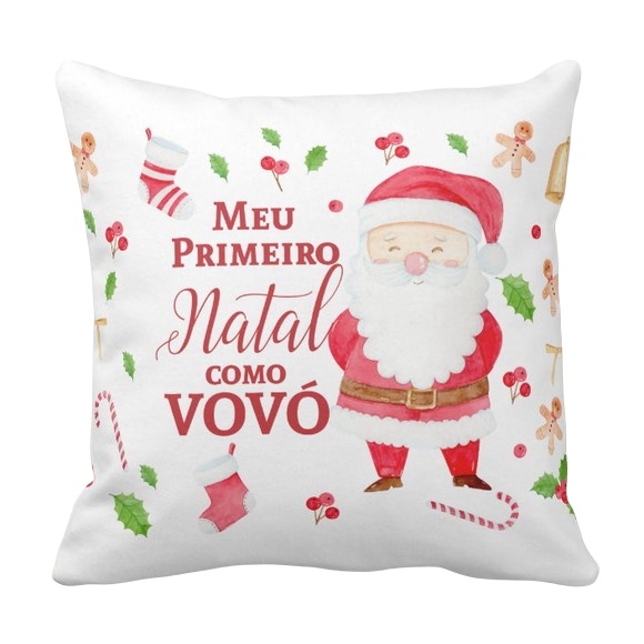 Almofada Decorativa Presente Primeiro Natal Como Vovó Avó - Outros (Avó)