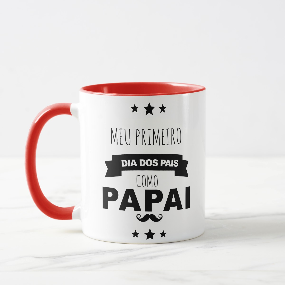 Caneca Presente Pai Frase Primeiro Dia dos Pais com Nome