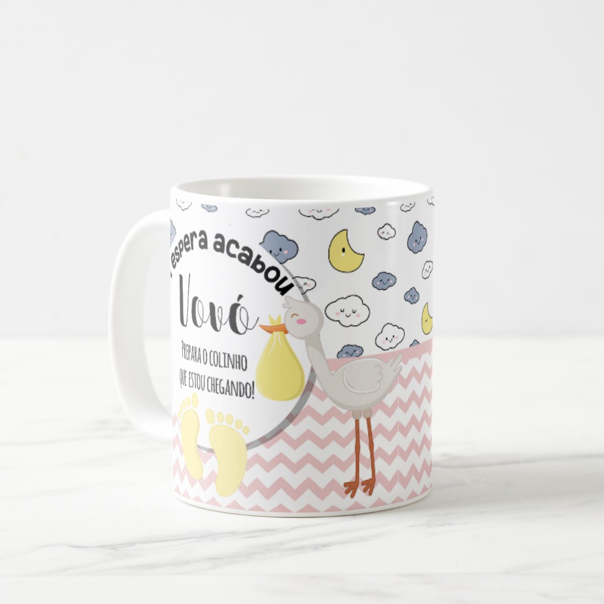 Caneca Gravidez Presente Avó Vovó Prepara o Colinho