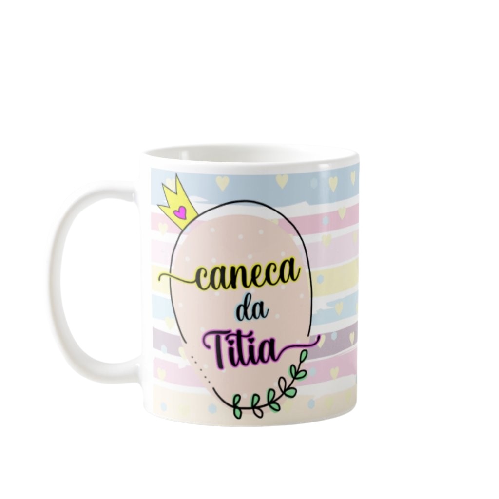Caneca da Titia Presente Especial para a Tia Pronta Entrega - Família (Tio(a))