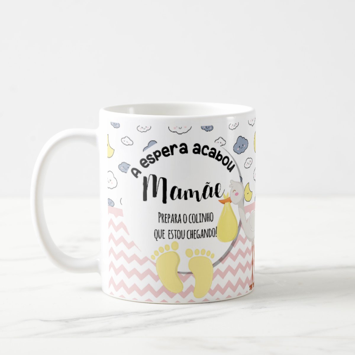 Caneca Gravidez Presente Mãe Grávida Prepara o Colinho