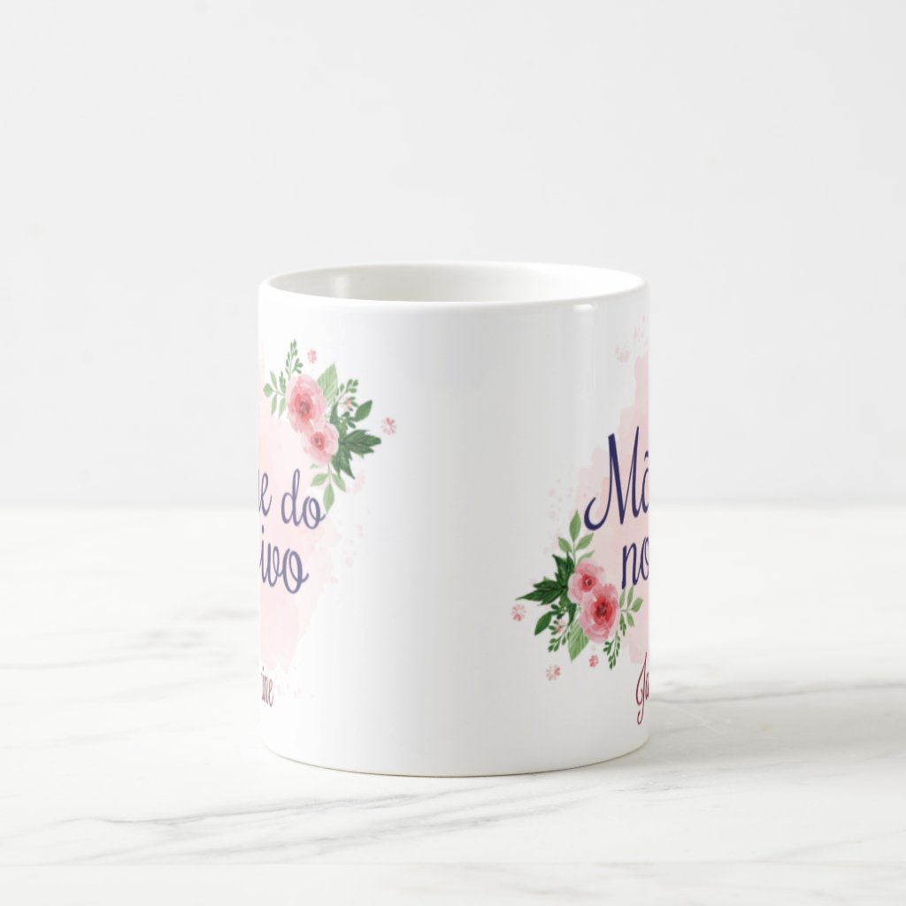Kit 2 Caneca Casamento Presente Pai e Mãe do Noivo com Nomes