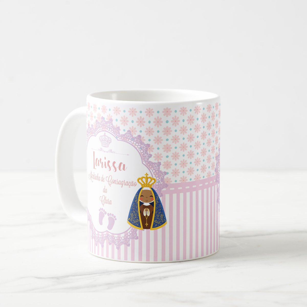 Caneca Presente Especial Batizado Madrinha de Consagração