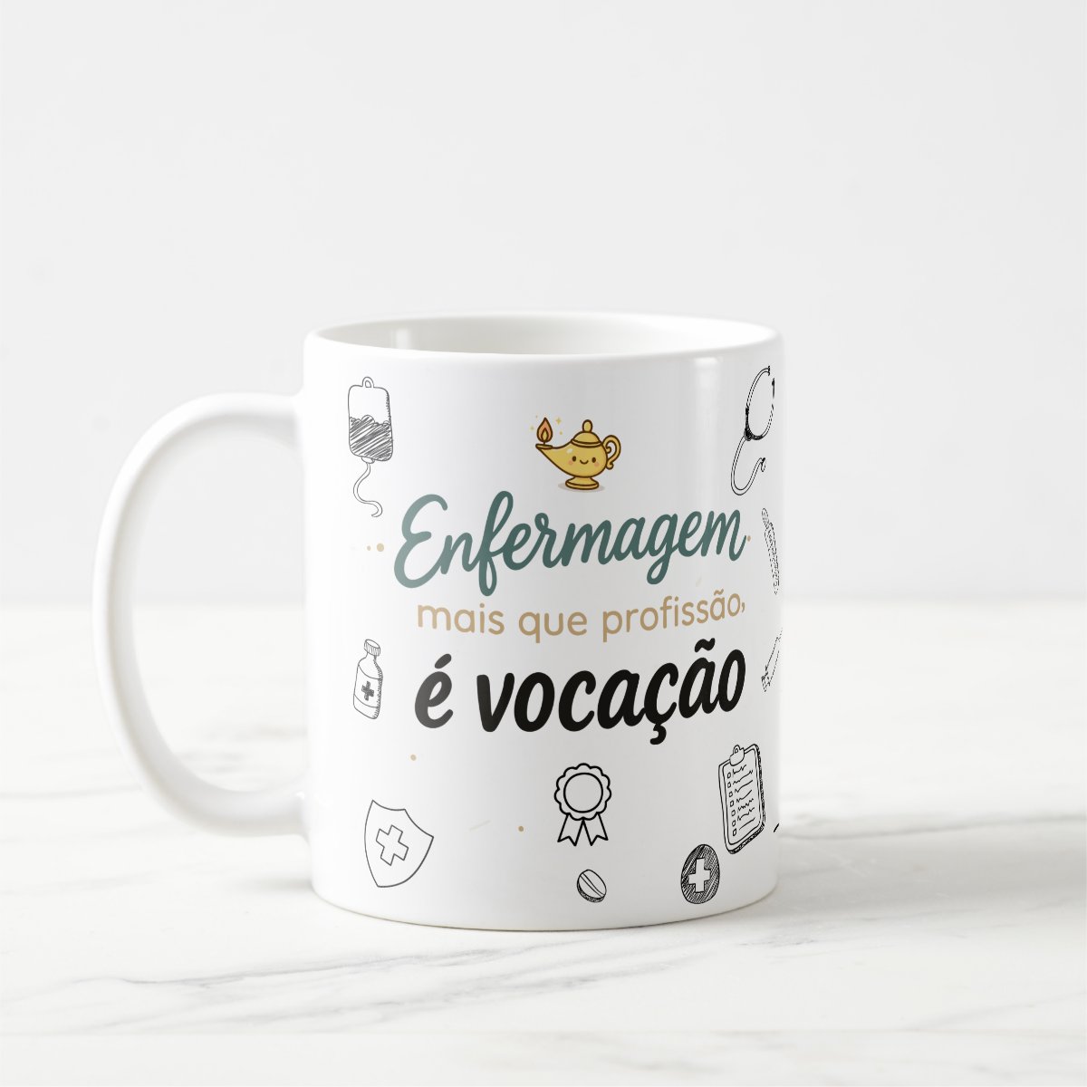 Caneca Profissão Enfermagem Hospital Presente É Uma Vocação