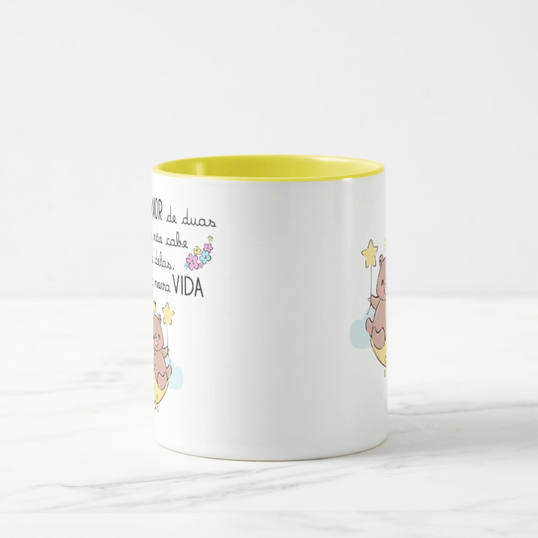 Caneca Presente Personalizado Para Contar Gravidez Azul